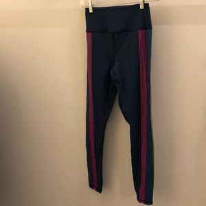 Spiritual Gangster Pants - Spiritual Gangster blue with rainbow legging, sz S Spiritual Gangster Pants - Spiritual Gangster blue with rainbow legging, sz S